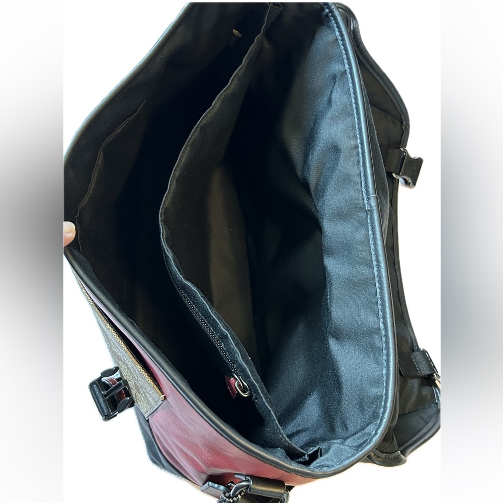 COACH Ranger Messenger Gender Neutral ColorBlock Leather & Signature C Canvas - Picture 11 of 14